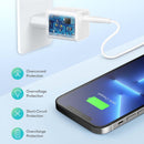 راف باور شاحن السريع 20 وات USB-C PD - محول حائط صغير الحجم لأجهزة ايفون واندرويد - أبيض