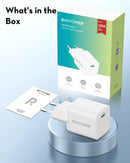 راف باور شاحن 30وات PD سريع - أبيض