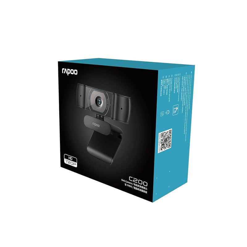 Rapoo C200 - 720P HD Computer Camera - Black