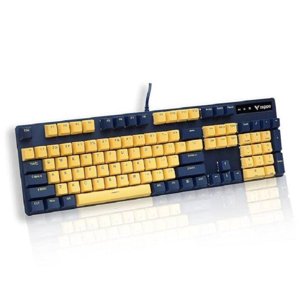 Rapoo V500 Pro Series 104 Gaming Mechanical Keyboard - Blue Yellow