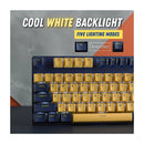 لوحة مفاتيح الألعاب الميكانيكية رابو V500 برو سيريز 104 - أزرق وأصفر