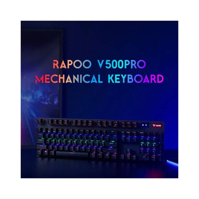 Rapoo V500Pro Backlit Mechanical Gaming Keyboard - Black