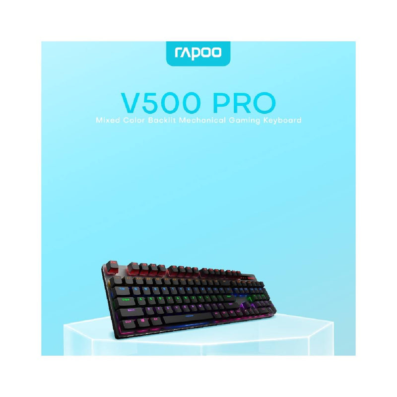 Rapoo V500Pro Backlit Mechanical Gaming Keyboard - Black
