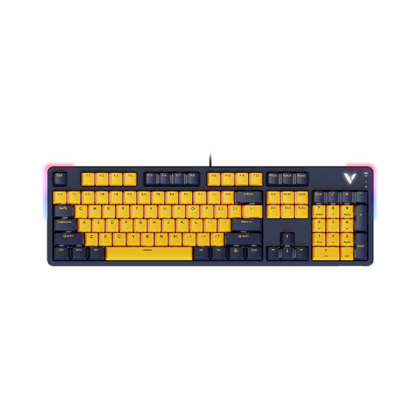 Rapoo V500 Pro Series 104 Gaming Mechanical Keyboard - Blue/Yellow