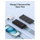 RavPower Power Bank 10000mAh - 20w - 3-Port - Smart Digital - Black