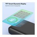 راف باور باور بانك 20000 مللي أمبير - 20 واط - 3 منافذ - رقمي ذكي - أسود