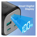 راف باور - باور بانك 20000 مللي أمبير/ساعة 70 وات - 4 منافذ - أسود 