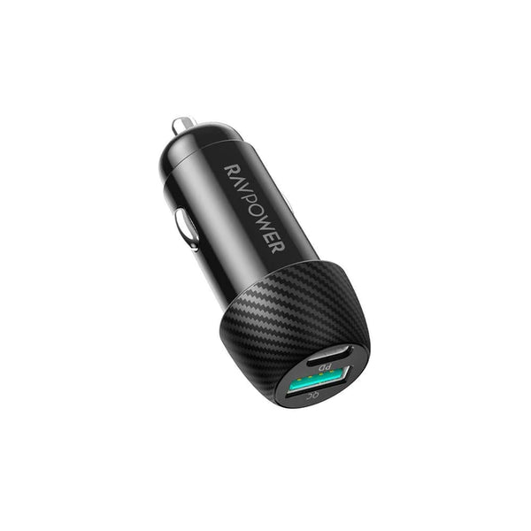 RavPower RP-VC030 PD Pionner 49W 2-Port Car Charger - Black