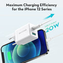 شاحن حائط راف باور بي دي بايونير 20 واط بمنفذين - أبيض