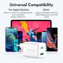 شاحن حائط راف باور بي دي بايونير 20 واط بمنفذين - أبيض