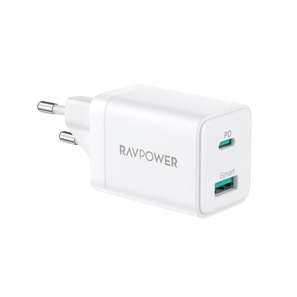 Ravpower PD Pioneer 20W 2-Port Wall Charger - White
