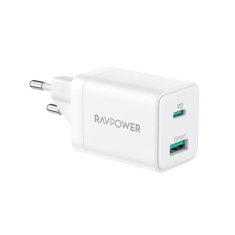 Ravpower PD Pioneer 20W 2-Port Wall Charger - White