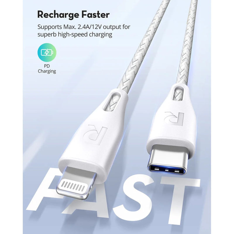 Ravpower Type C to Lightning Cable 2m, RP-CB1017 - White