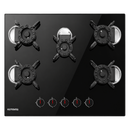Raylamon JY-MG5001 Built-in Gas Hob 8mm Tempered Glass - Black