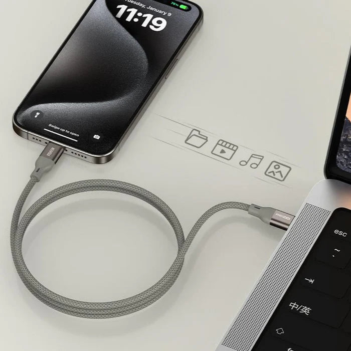 Recci Fast Charging Magnetic Cable PD 27W Lightning - RS23CL - Gray