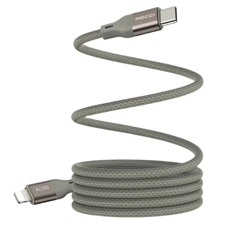 Recci Fast Charging Magnetic Cable PD 27W Lightning - RS23CL - Gray