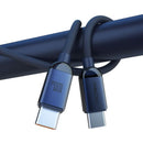 Recci Cable 100W Type-C to Type-C Braided Fabric Fast Charging Cable 1.2m - RSO9CC - Blue 2