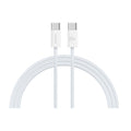 Recci Cable PD60W Type-C to Type-C 1.2M (EMI CLIPS, 48 BRAIDED WIRE) - RS13CC - White