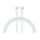 Recci Cable PD60W Type-C to Type-C 1.2M (EMI CLIPS, 48 BRAIDED WIRE) - RS13CC - White