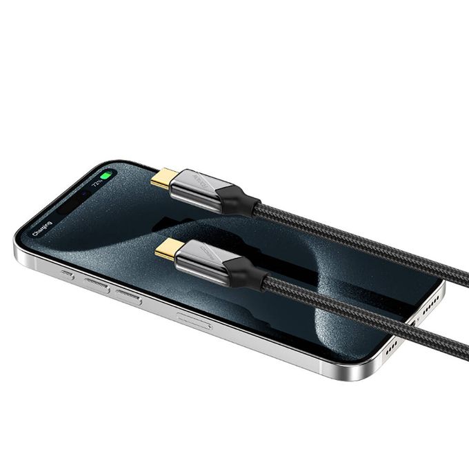 Recci Cable Voyage Series Type-C To Type-C PD 240W, Charging Cable 1.5M - RS18CC - Black 2