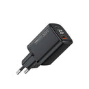 شاحن حائط سريع من ريتشي هوم مع منفذين وشاشة LED 30 وات - أسود