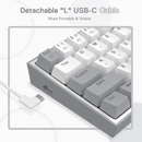 Redragon K617 Fizz RGB Wired Mechanical Gaming Keyboard - White/Gray