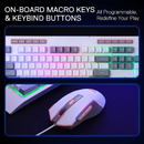 Redragon S151 Gaming Essentials Wired Keyboard & Mouse Bundle - White/Gray