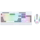 Redragon S151 Gaming Essentials Wired Keyboard & Mouse Bundle - White/Gray
