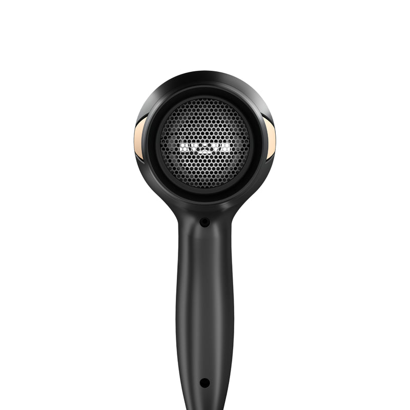 Rush Brush D2 Pro – Professional 2500W Hair Dryer with Removable Air Filter, Black