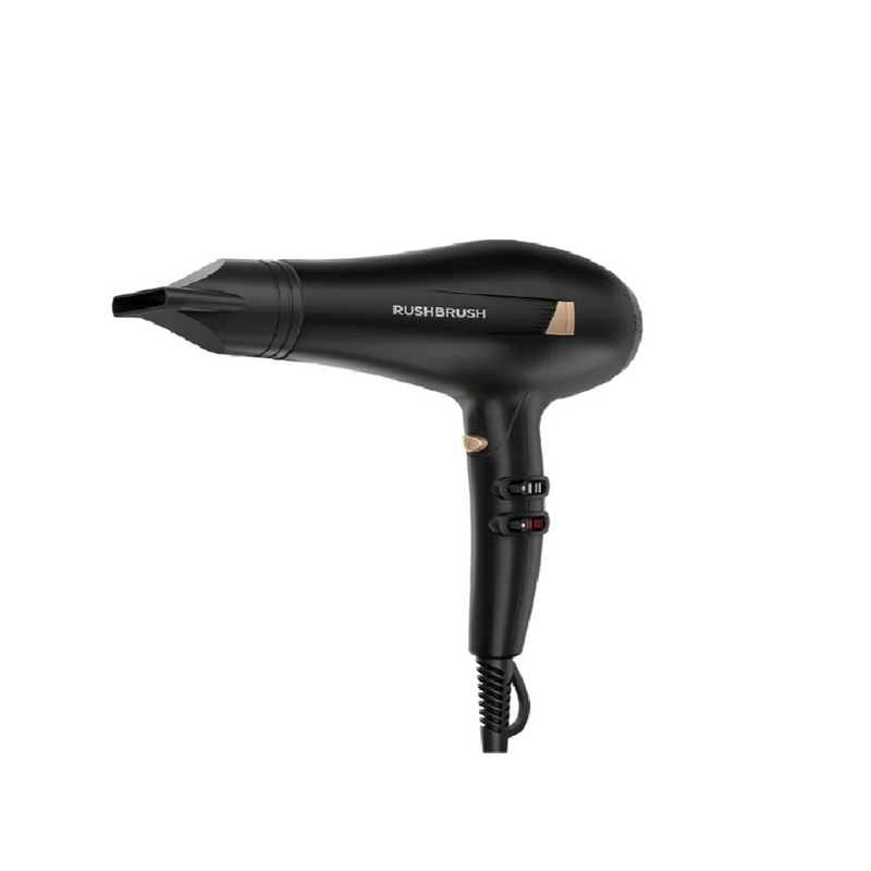 Rush Brush D3 Pro Hair Dryer, Cool Shot To Lock In Your Look, 2300 Watt - Black