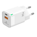 System Max SM-30AC Charger Mini PD 30W USB-C -USB-A GAN Cable - White