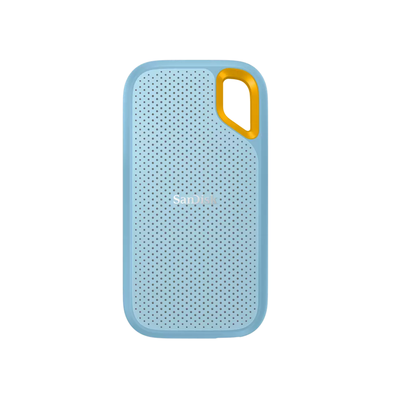 قرص SanDisk Extreme Portable SSD سعة 1 تيرابايت/إلى ميجابايت/ثانية، سرعة كتابة 1000 - أزرق سماوي