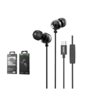 سينزو SN-006 ديب باس سماعات أذن سلكية تايب-سي مزودة بميكروفون - أسود