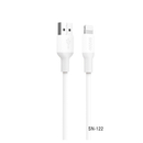 سينزو SN-122 كابل شحن سريع 3A USB-A إلى لايتنج بطول 1 متر - أبيض