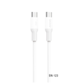 Snzou SN-123 TurboLink 100W Type-C to Type-C 1m Cable - White