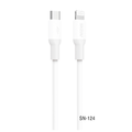 Snzou SN-124 QuickCharge 27W Type-C to Lightning 1m Cable - White