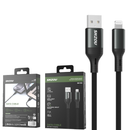 سينزو SN-132 كابل شحن ذكي 3A USB-A إلى لايتنج بطول 1 متر - أسود