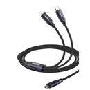 سينزو SN-164 كابل بيانات ثنائي الشحن 2في1 100 واط ثنائي المنفذ تايب-سي بطول 2 متر - أسود