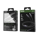 سينزو SN-164 كابل بيانات ثنائي الشحن 2في1 100 واط ثنائي المنفذ تايب-سي بطول 2 متر - أسود