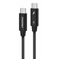 Snzou SN-177 2000MM 8K Thunderbolt 4 Full-Function Nylon Data Cable - Black