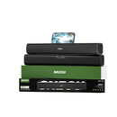 سنزو SN-25 مكبر صوت لاسلكي بتقنية البلوتوث مع صوت محيطي بزاوية 360 درجة - أسود