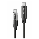 سنزو SN-155 كابل من النوع C إلى النوع C بقوة 60 واط مع خاصية الإيقاف التلقائي السريع والآمن - أسود