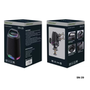 Snzou SN-29 Portable Speaker 160W, 5 Colors Ambiance Lights That Beat with Rhythm - Black