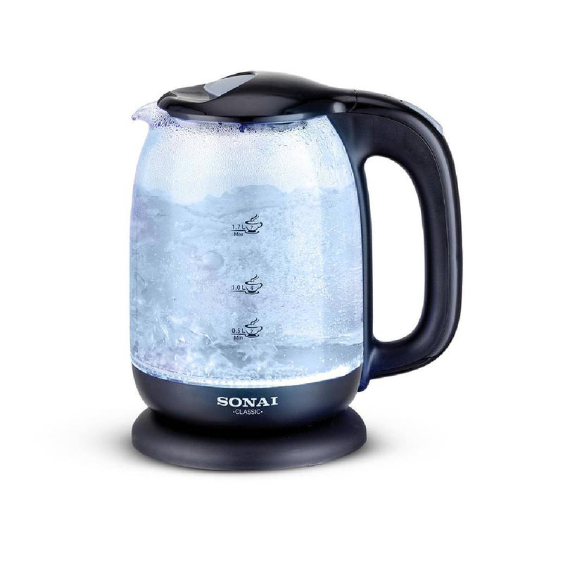 Sonai Kettle Classic 2200 Watt 1.7L Bright LED lights MAR-3752- Black
