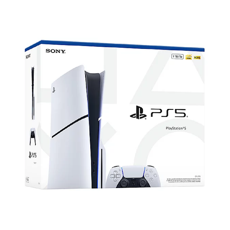 سوني بلاي ستيشن 5 إصدار سليم سعة 1 تيرابايت - أبيض