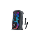 ساوندكور رايف 3S مكبر صوت للحفلات مع ميكروفونين لاسلكيين، 200 واط - أسود