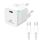System Max SM-20CX Charger Mini PD 20W USB-C - GAN Cable - White