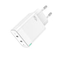 System Max SM-45CC Charger Mini PD 45w 2-USB-C GAN - White