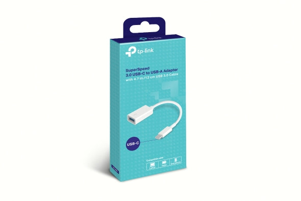 TP-LINK Super Speed 3.0 USB-C to USB-A Adapter - UC400 - White