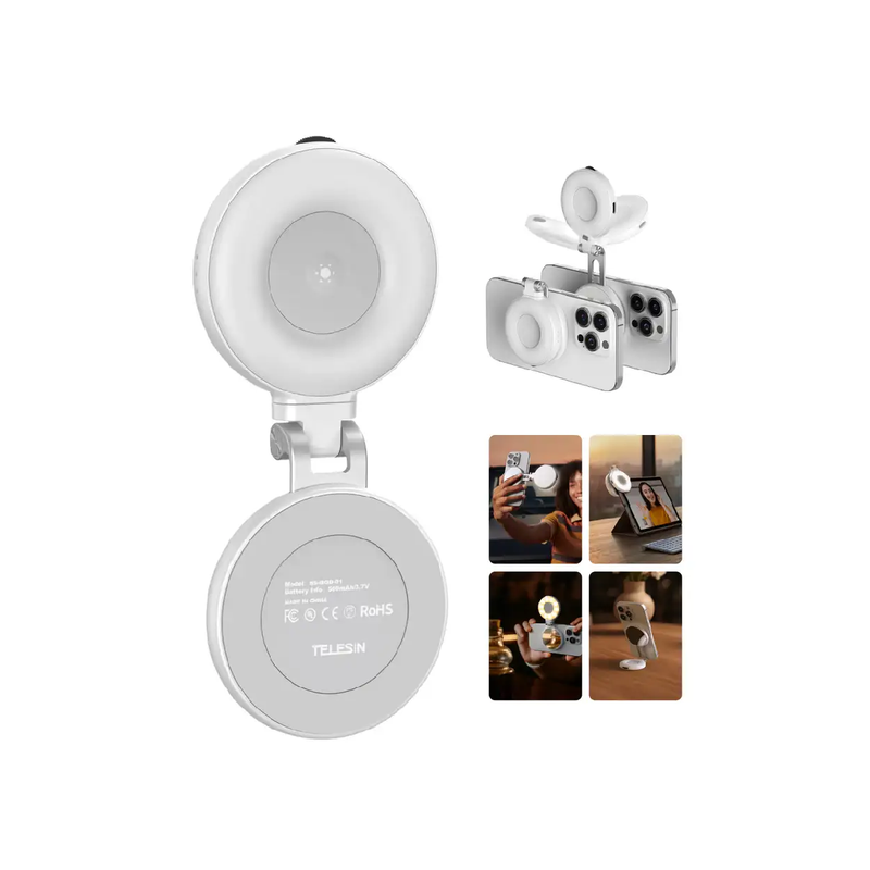 Telesin C03 Magnetic Selfie Ring Light - White